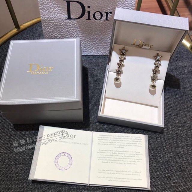 Dior飾品 迪奧經典熱銷款耳環 復古做舊金屬琉璃珍珠耳釘  zgd1415